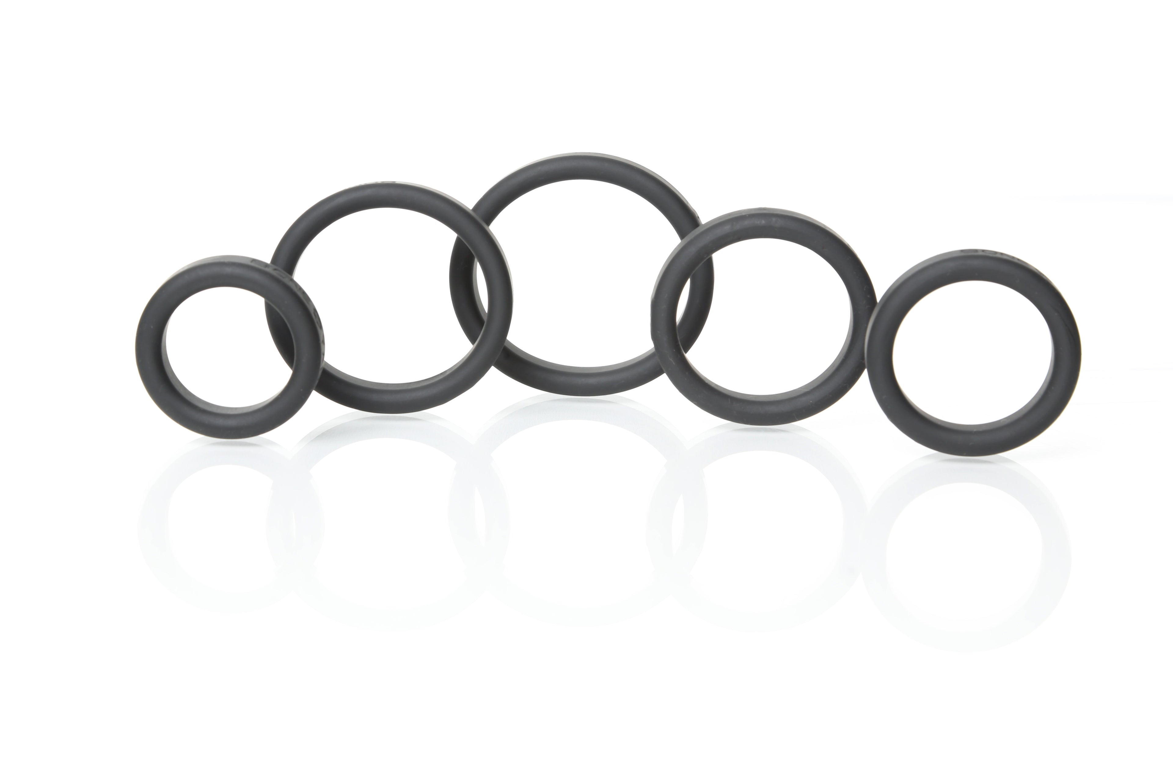 Boneyard Silicone Ring Five Piece Kit Black > Cock Ring > Sets