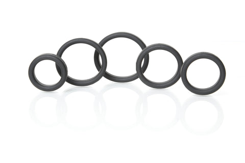 Boneyard Silicone Ring Five Piece Kit Black > Cock Ring > Sets