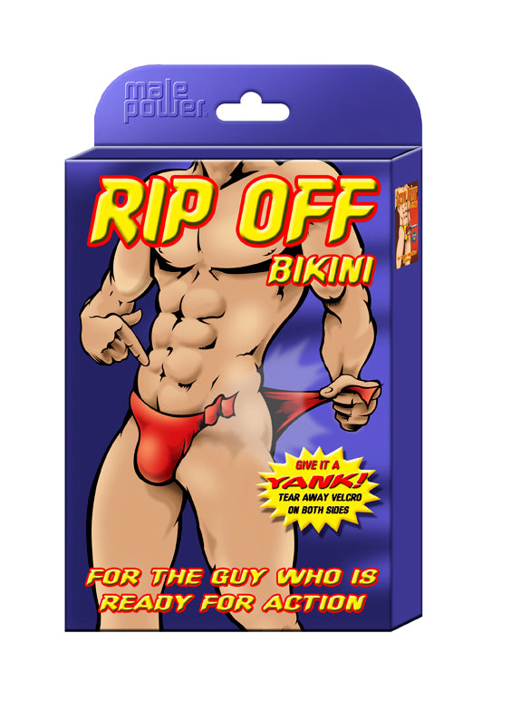 Rip Off Bikini Men’s Underwear with Velcro Closure – Novelty Bikini Underwear Black One Size > Clothes > Mens Apparel