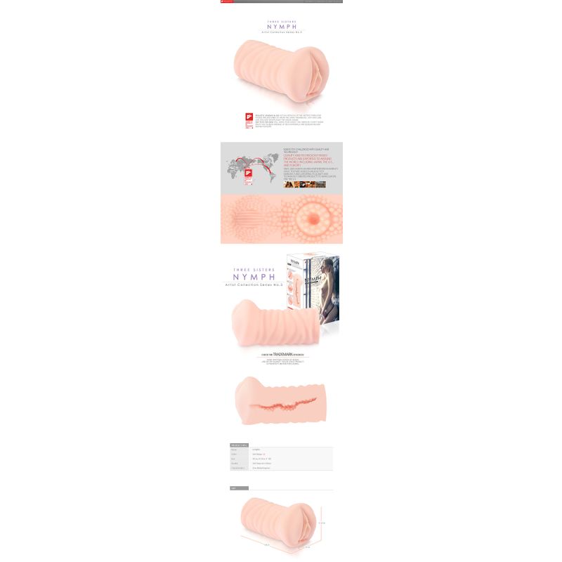 Kokos Three Sisters Nymph – Realistic Vagina Stroker > Sex Toys For Men > Masturbators > Manual