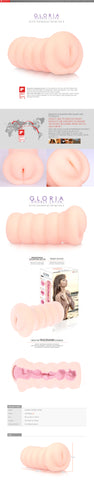 Masturbator Gloria Realistic Double Layer Pleasure Toy Strokers - Manual