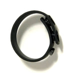 Boneyard Silicone Cock Strap - 3 Snap Ring - Black 8.25 Inch > Cock Ring > Adjustable