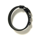 Boneyard Silicone Cock Strap - 3 Snap Ring - Black 8.25 Inch > Cock Ring > Adjustable