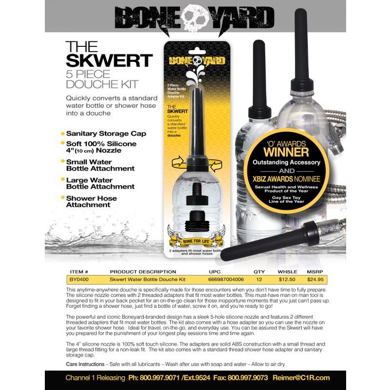 The Skwert 5 Piece Douche Kit Clamshell Douches