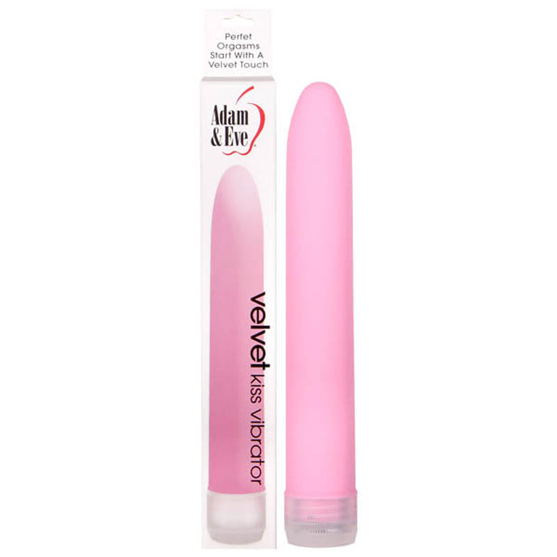 Adam & Eve Velvet Kiss (Pink) – Waterproof Slim 15.2 cm Vibrator Pink > Vibrators > Standard Vibrators Main image