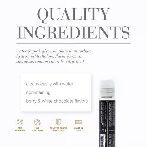 JO Gelato White Chocolate Raspberry (30 mL) – Flavored Water-Based Lubricant Flavoured Lube