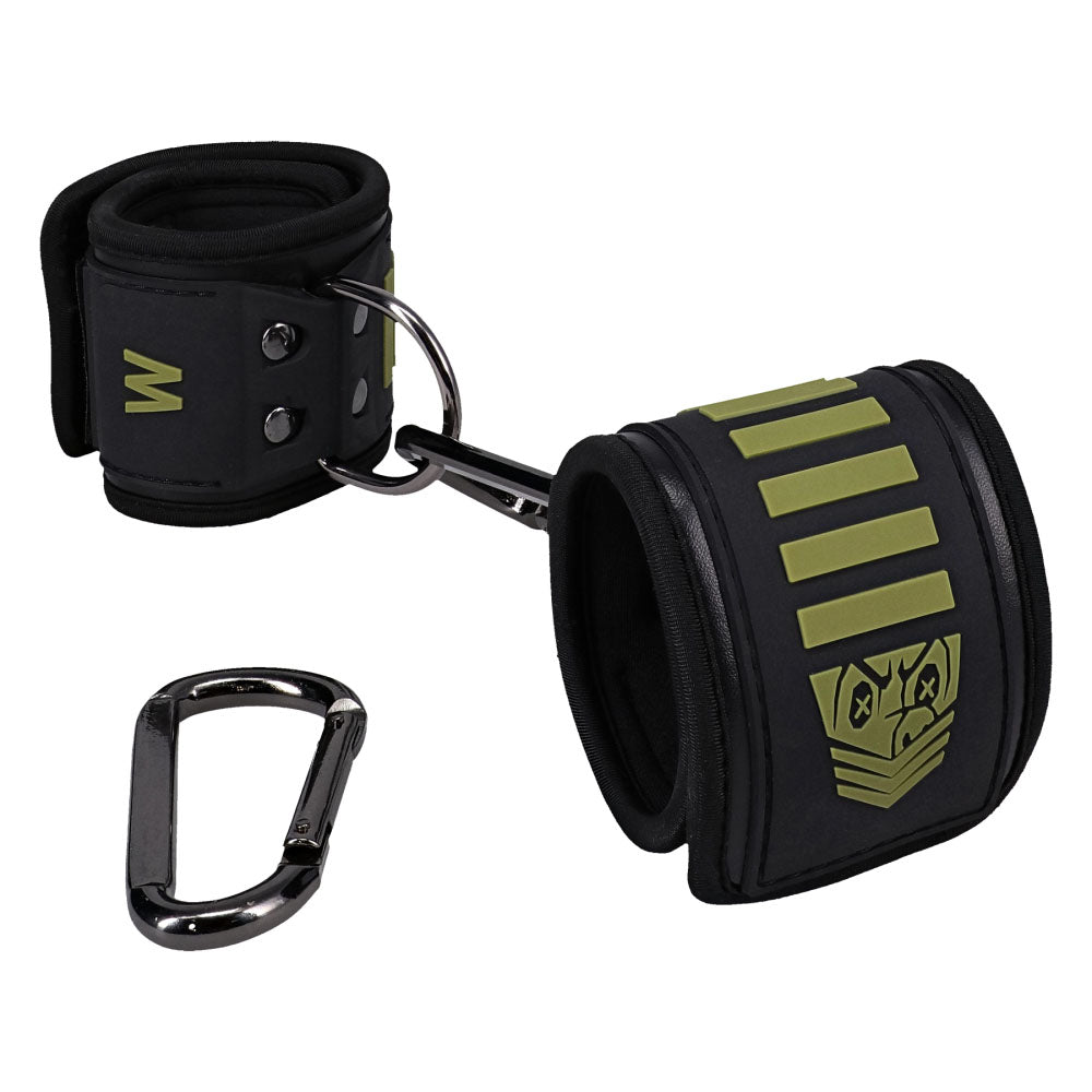 Fort Troff Tactical Wrist Cuffs (Black/Green) – Buckle-Free Neoprene-Lined Restraints > Bondage Gear > Restraints