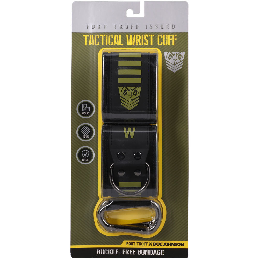 Fort Troff Tactical Wrist Cuffs (Black/Green) – Buckle-Free Neoprene-Lined Restraints > Bondage Gear > Restraints