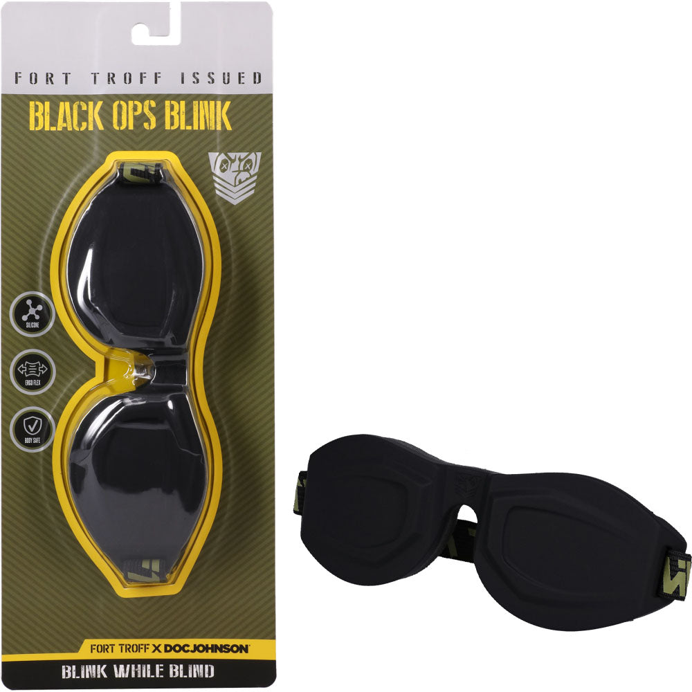 Fort Troff Ops Blink – Silicone Eyemask Restraint Black > Bondage Gear > Blindfolds