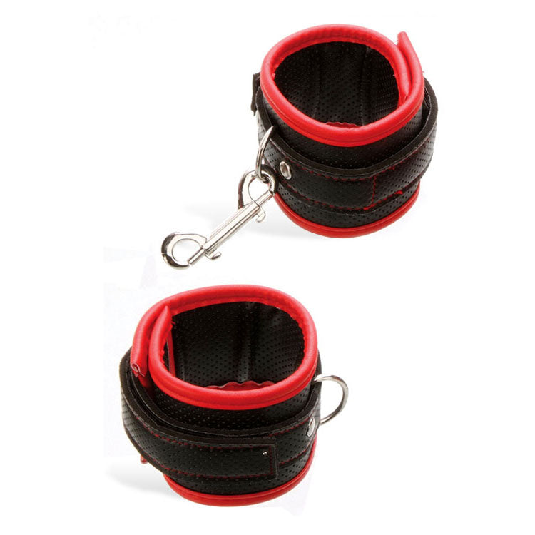 Adam & Eve Scarlet Couture (Red) – Vegan Leather Bondage Cuffs Restraints Black > Bondage Gear > Handcuffs