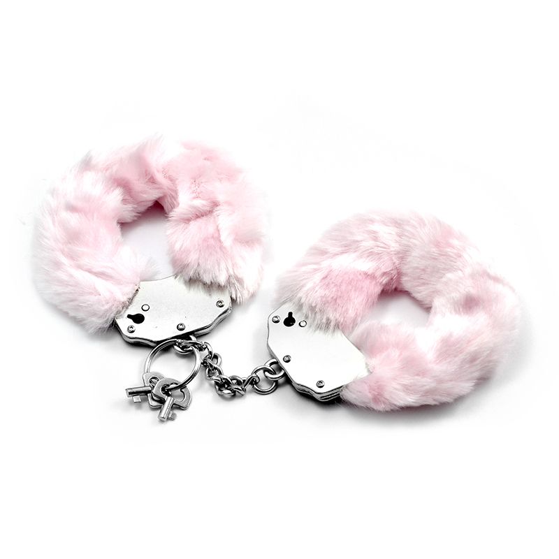 Fetish Pleasure Fluffy Hand Cuffs – Sturdy Metal Wrist Cuffs Pink > Bondage Gear > Handcuffs