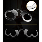 Fetish Pleasure Metal Hand Cuffs in Silver > Bondage Gear > Handcuffs