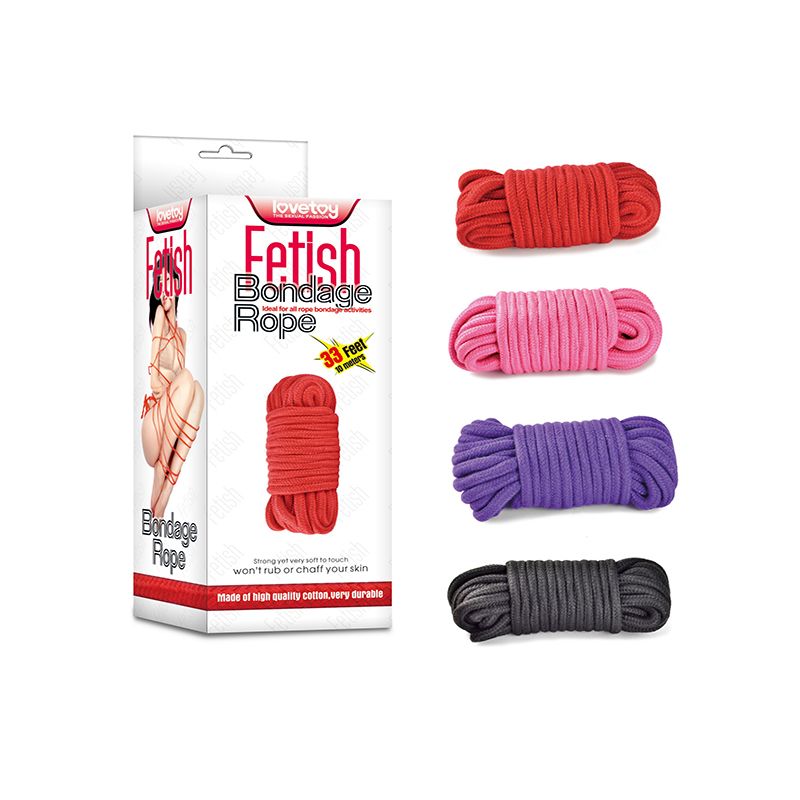 Fetish Bondage Rope 10 Meter Red Cotton 8 Millimeter Thickness > Bondage Gear > Rope