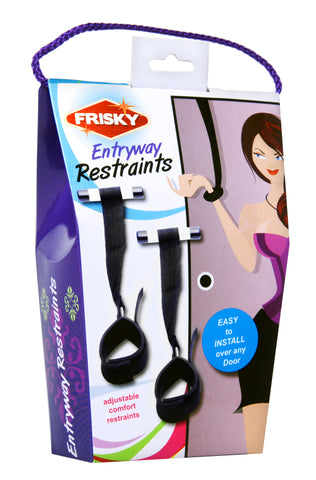 Entryway Door Restraints for Enhanced Adult Experience and Comfort Black Restraints