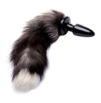 Fox Tail Anal Plug in Grey > Anal Range > Tail Butt Plugs