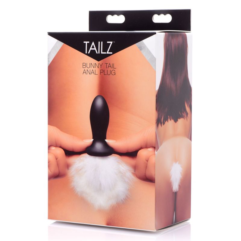 White Bunny Tail Anal Plug – Soft Silicone With Fluffy Tail (6 Inch) > Anal Range > Tail Butt Plugs