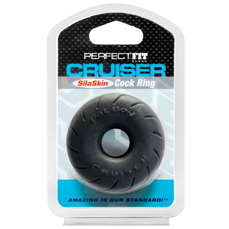 Cruiser Ring 2.5in SilaSkin Black > Cock Ring > Single