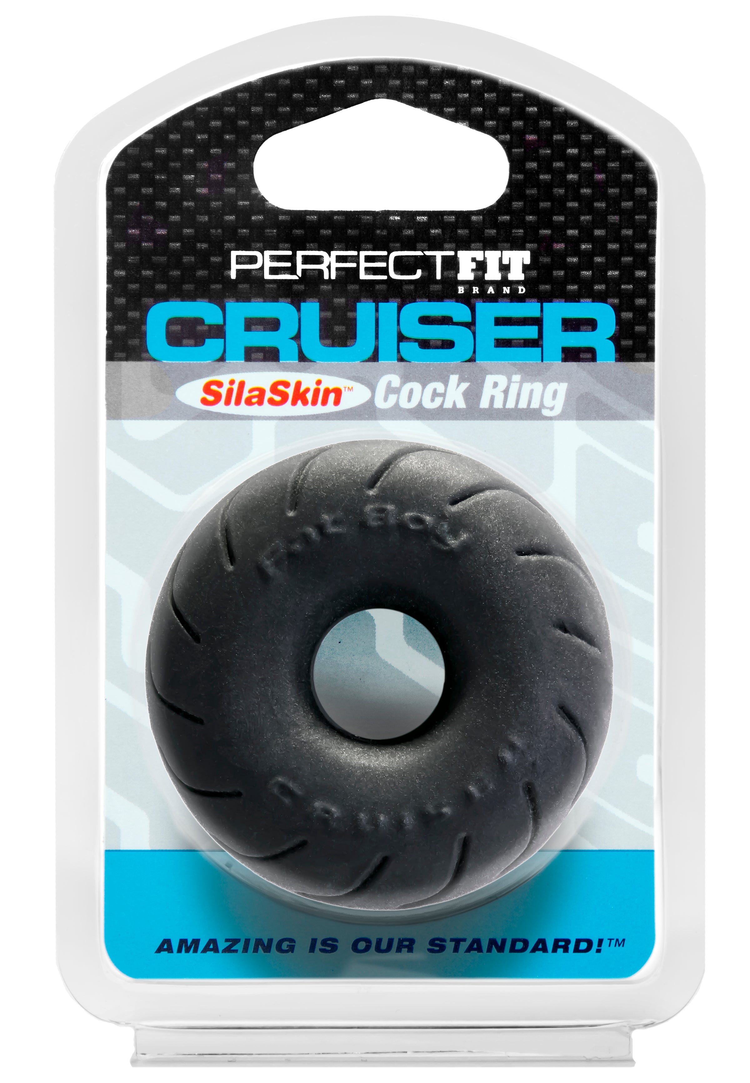 Cruiser Ring 2.5in SilaSkin Black > Cock Ring > Single