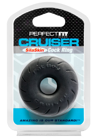 Cruiser Ring 2.5in SilaSkin Black for Ultimate Comfort COCK RINGS