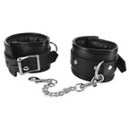 Locking Padded Wrist Cuffs with Chain – Comfortable Secure Bondage Wrist Restraints > Bondage Gear > Restraints