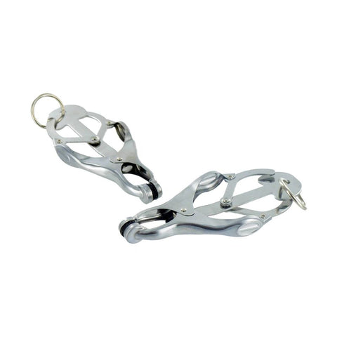 Ringed Monarch – Chrome Clover-Style Nipple Vice Clamp > Sex Toys > Nipple Clamps