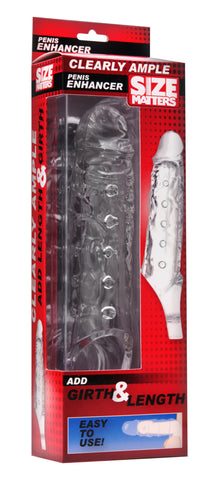 Clearly Ample Penis Enhancer Sheath for Instant Enlargement Clear SLEEVES