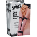 Soft Nylon Double-Braided Shibari Rope 30 Ft Bondage Rope Black > Bondage Gear > Rope