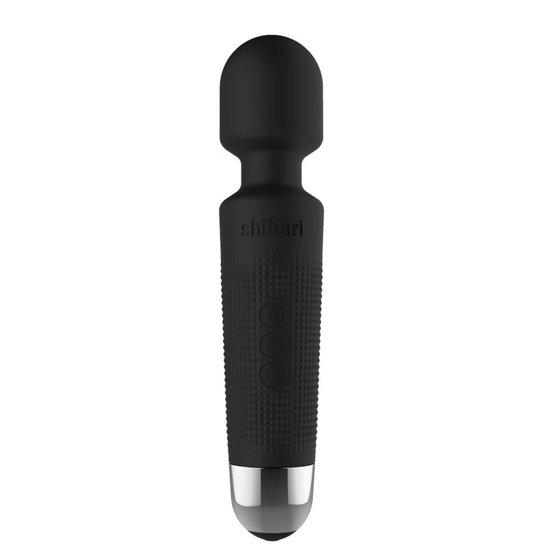 Shibari Mini Wand Halo (Black) – Powerful 20-Pattern Flexible Wand Vibrator Black > Sex Toys > Mini Massagers