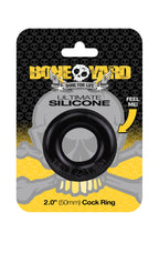 Boneyard Ultimate Silicone Cock Ring Black 20mm Internal Diameter > Cock Ring > Single