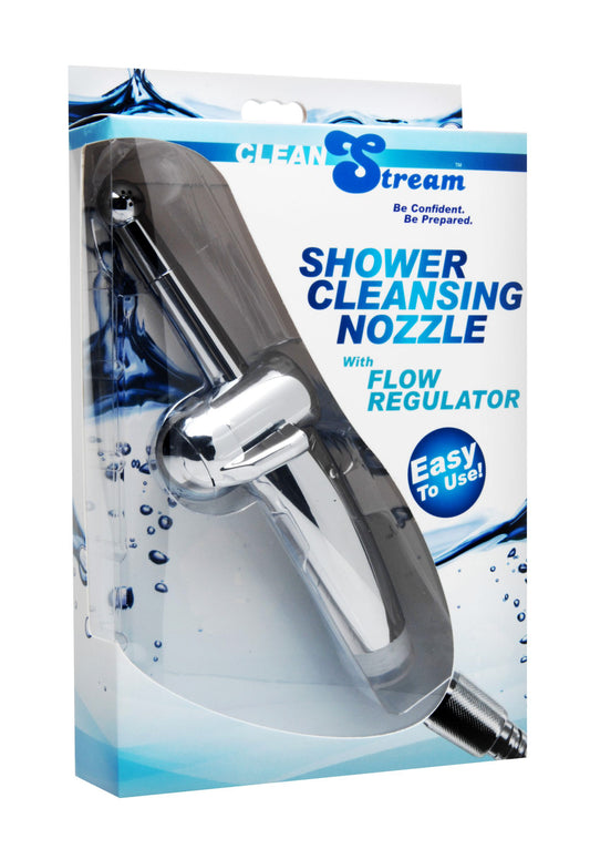 Shower Cleansing Nozzle with Flow Regulator 7 Inches Grey Douches
