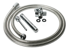 Shower Metal Deluxe System with 6ft Hose and Nozzles Grey Douches