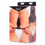 White Fluffer Bunny Tail Glass Anal Plug – Glass Material Anal Plug > Anal Range > Tail Butt Plugs