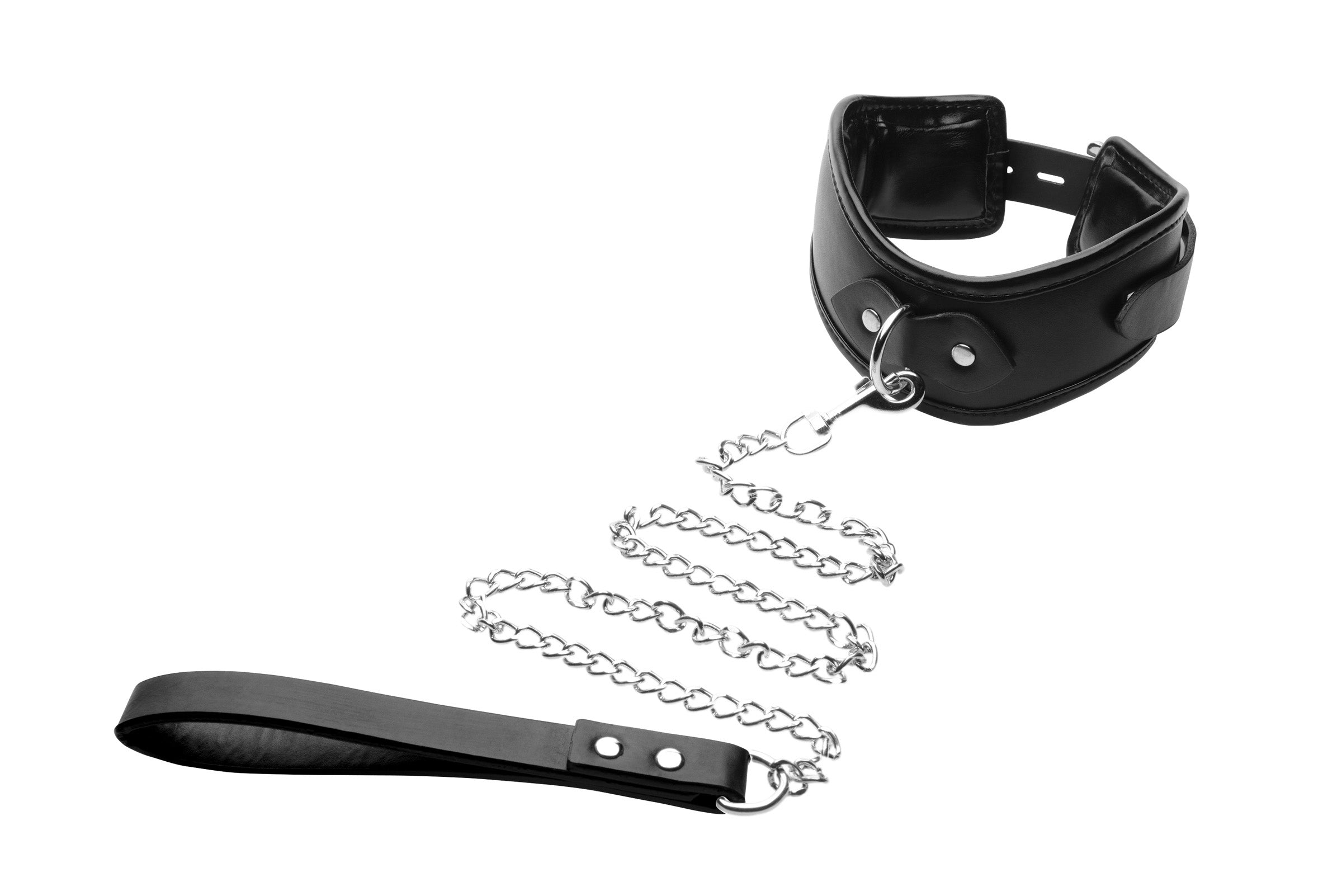 Padded Locking Posture Collar – Adjustable BDSM Collar with Secure Locking Mechanism Secondary image
