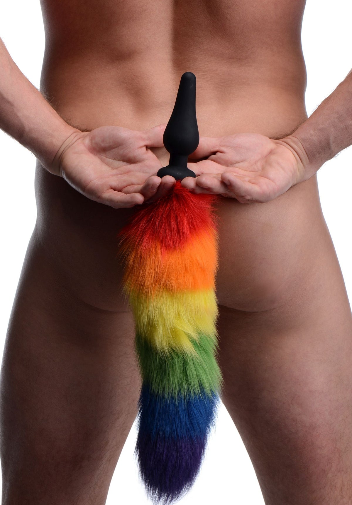 Rainbow Tail Silicone Butt Plug (17 Inch) > Anal Range > Tail Butt Plugs