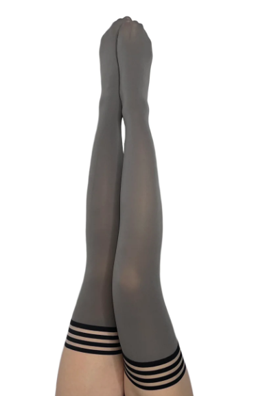 Kixies Sierra Grey Opaque Thigh-High Tights Size D Default Title Hosiery