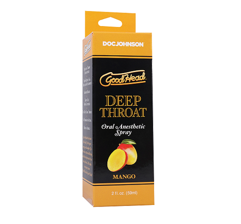 GoodHead Deep Throat Spray Mango 59ml - Flavorful Pleasure > Lube > Oral Gels & Sprays