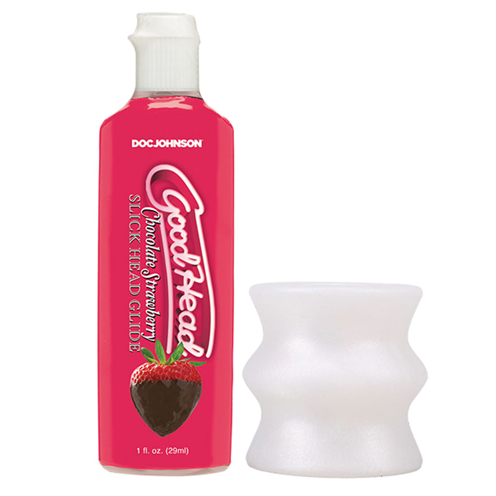 GoodHead Honeymoon Head Kit 4 oz Chocolate Strawberry Glide Stroker LOTIONS & LUBES