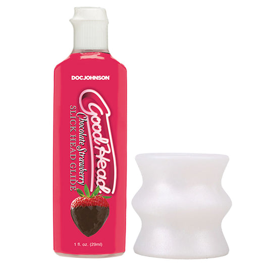 GoodHead Honeymoon Head Kit 4 oz Chocolate Strawberry Glide Stroker LOTIONS & LUBES