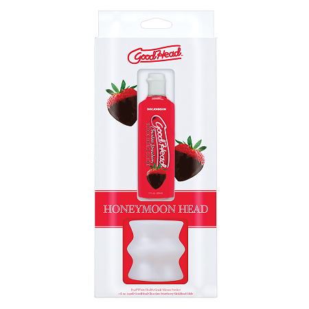 GoodHead Honeymoon Head Kit 4 oz Chocolate Strawberry Glide Stroker Default Title Oral Gels & Sprays