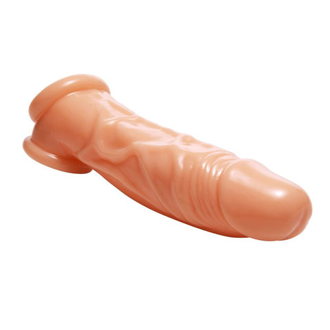 Size Matters Realistic Flesh Penis Enhancer and Ball Stretcher 8 SLEEVES