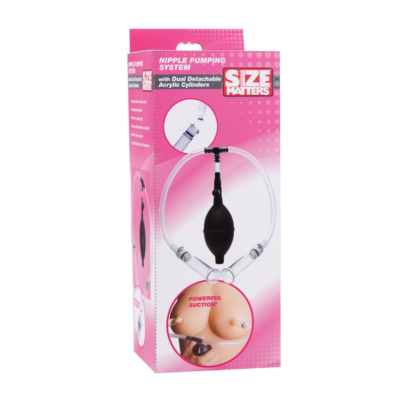 Nipple Pumping System with Dual Cylinders 2.75 Inches > Sex Toys > Nipple Suckers