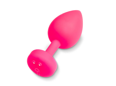 Gplug Large Neon Rose Silicone Anal Plug 3.9cm Pink Butt Plugs