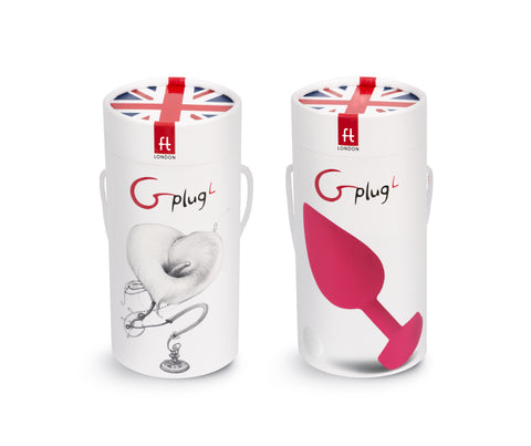 Gplug Large Neon Rose Silicone Anal Plug 3.9cm Butt Plugs