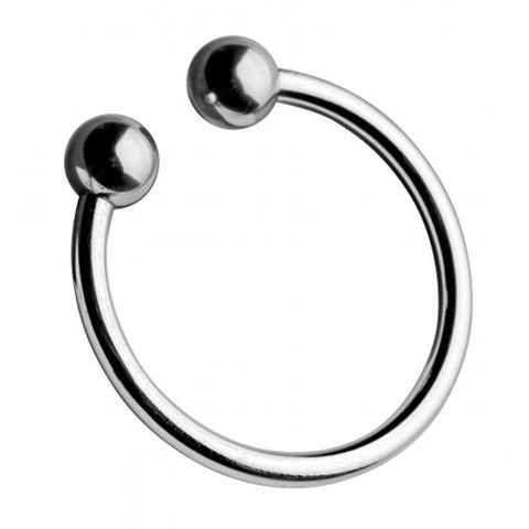 Pressure Point Beaded Glans Ring 25mm for Intense Stimulation Chrome COCK RINGS