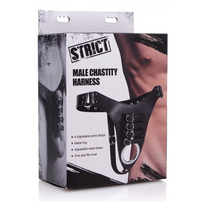 Male Chastity Harness BDSM Restraint Device Adjustable Control Harness > Bondage Gear > Male Chastity