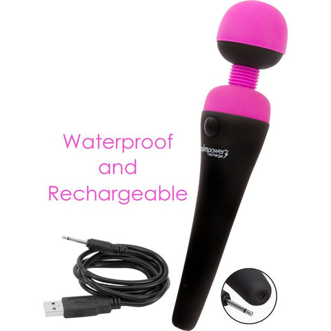 Palmpower Massage Wand Rechargeable Waterproof Adult Toy Electric Massager