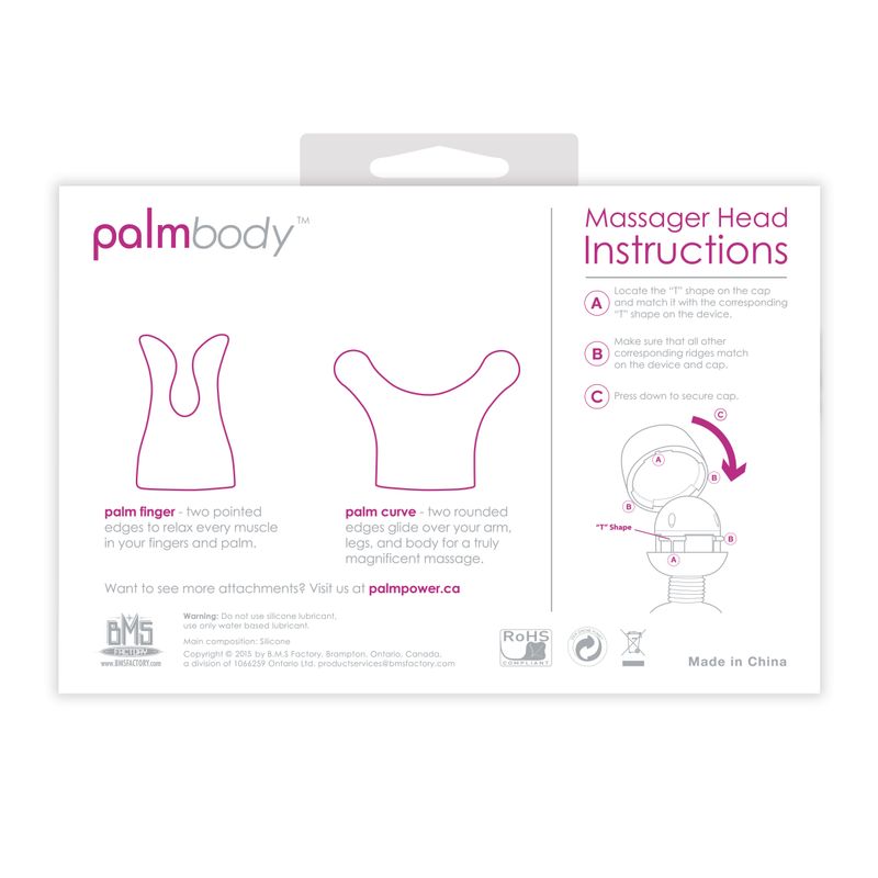 PalmBody Massager Heads - Attachment For Use With PalmPower Electric Massager