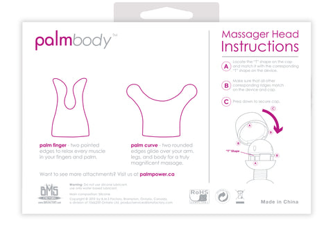 PalmBody Massager Heads - Attachment For Use With PalmPower Electric Massager