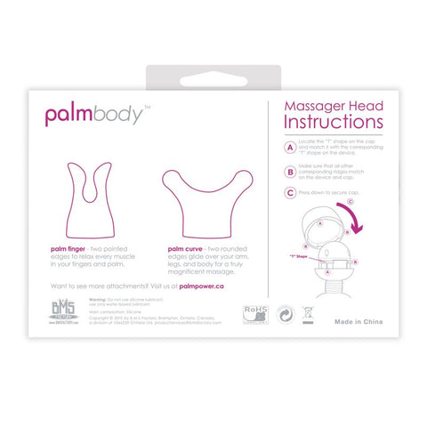 PalmBody Massager Heads - Attachment For Use With PalmPower Electric Massager