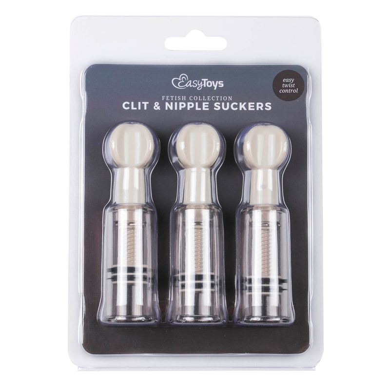 Nipple and Clit Suckers Set of Three for Enhanced Sensations Nipple Suckers